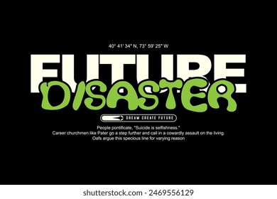 Creative street wear apparel typography style graphic design