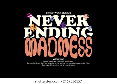 Creative street wear apparel typography style graphic design