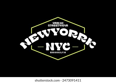 Creative street wear apparel typography style graphic design
