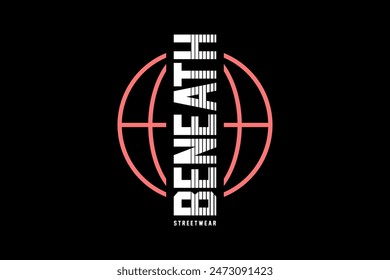 Creative street wear apparel typography style graphic design
