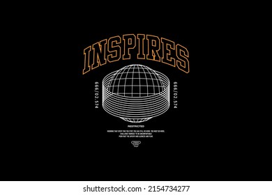 Creative streetwear apparel typography style graphic design