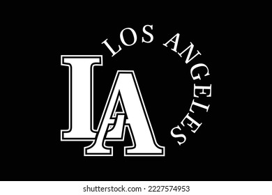 Creative streetwear los angeles concept vector graphic design