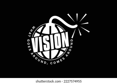 Creative streetwear vision concept vector graphic design