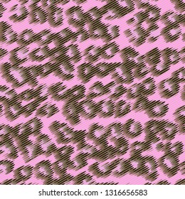 Creative striped background with imitation of the leopard fur. 