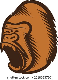 Creative and strong Gorilla logo vector isolated 