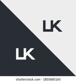 creative strong initial letter u and k , uk, logo vector concept