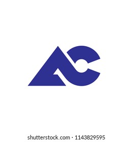 creative strong letter ac vector logo concept element