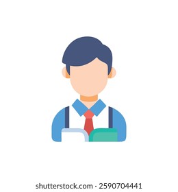 Creative Student Illustration Icon Design