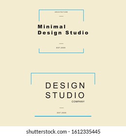 Creative Studio flat minimal logo design