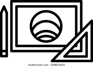 Creative studio line icons for web and mobile design.