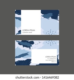 Creative stule and memphis pattern business card design, Clean visiting card, Contact card and name card design template