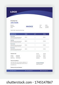 Creative Style Blue Color Letterhead Design For Your Business Vector Template