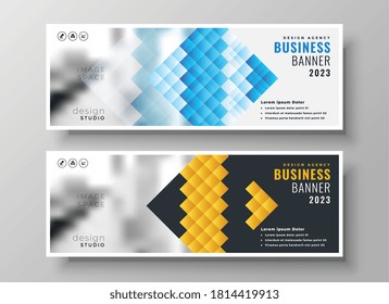 creative style business presentation banner template design