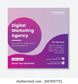 Creative Style Digital Marketing Agency Social Media Post Template