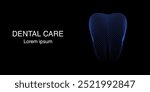 Creative style Human Tooth abstract vector illustration isolated on dark background - EPS 10