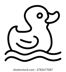 Creative style icon of rubber duck