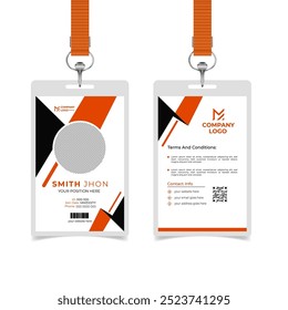 Creative style id card design template for print 
