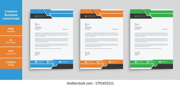 Plantillas de encabezado de letras de estilo creativo para el diseño del proyecto, plantilla de ilustración de vector