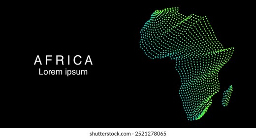 Creative style map of Africa abstract vector illustration isolated on dark background - EPS 10