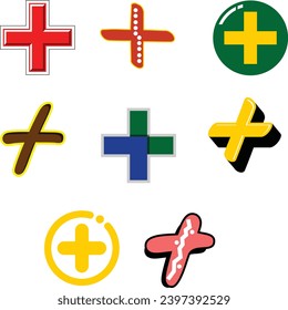 creative style of plus symbol icon