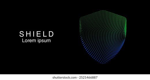 Creative style Shield icon abstract vector illustration isolated on dark background - EPS 10