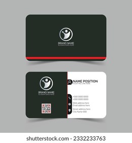 Creative and stylish business card template design and mockup.