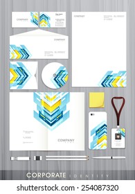 Creative stylish business corporate identity set includes CD Cover, Business Card, Envelope, ID Card, Smartphone and Letterhead.