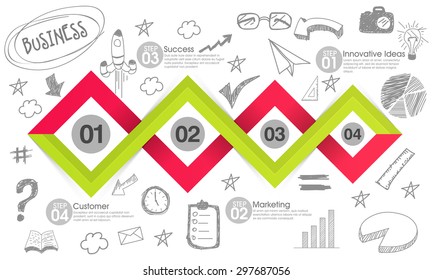 Creative stylish business infographic layout with various infographic elements.