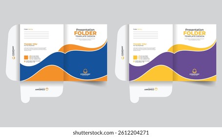 Creative and stylish Corporate abstract background, Presentation folder template design, Folder design, cover for catalog, brochures, Annual report cover
