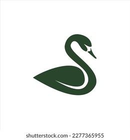 Creative, stylish and elegant duck logo. A logo that looks cheerful, elegant but still modern and professional in calligraphy style.