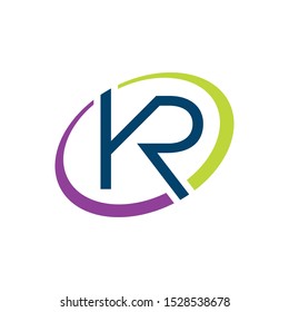 Creative stylish Letter K Logo Design vector KR sign symbol illustrations