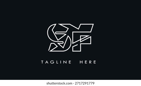 Diseño de logotipo de letra de alfabeto conectado de forro creativo y elegante