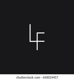 Creative stylish modern connected black and white FL initial based icon logo.-