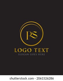 A creative and stylish serif letter type R and S link logo template