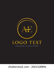 A creative and stylish serif letter type A and E link logo template