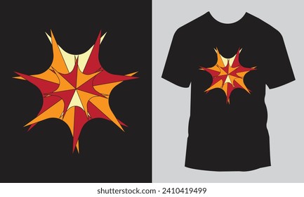 Diseño de camiseta vectorial de estrella creativa