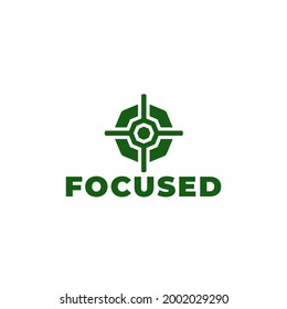 Creative Stylish Symbol Hexagon Focused Target Modern Logo Design