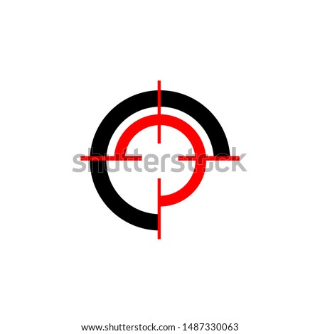 creative stylish target logo vector design concept illustration