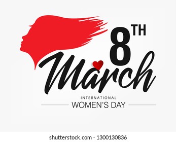Creative and Stylish text of 8th of March with colorful decorative grungy background for Happy Women's Day.