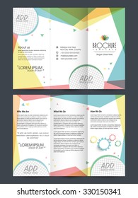 Creative stylish Two page presentational of professional Business Trifold, Flyer, Banner, Template or Brochure with space for your images.