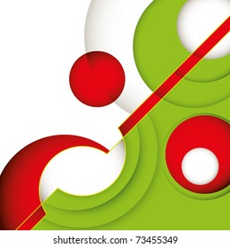 Creative stylized abstraction with circles. Vector illustration.