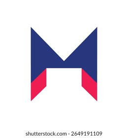 Diseño de logotipo M moderno creativo y estilizado