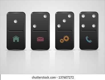 Creative stylized web design - variation 2. Vector EPS10