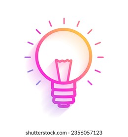 creative success idea concept light bulb with rays vector 