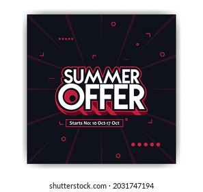 Creative Summer Sale Vector Banner Template