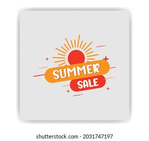 Creative Summer Sale Vector Banner Template