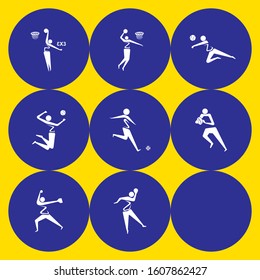 creative Summer sport icons set design. vector icon for web, print and other projects.