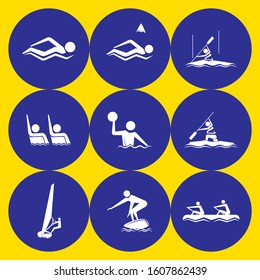 creative Summer sport icons set design. vector icon for web, print and other projects.
