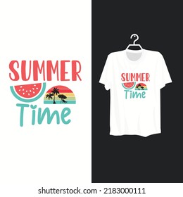 Creative Summer time t shirt design.