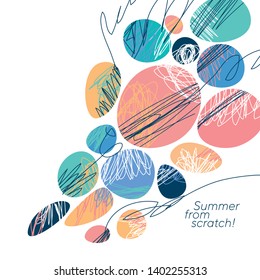 Creative summer vacation banner template